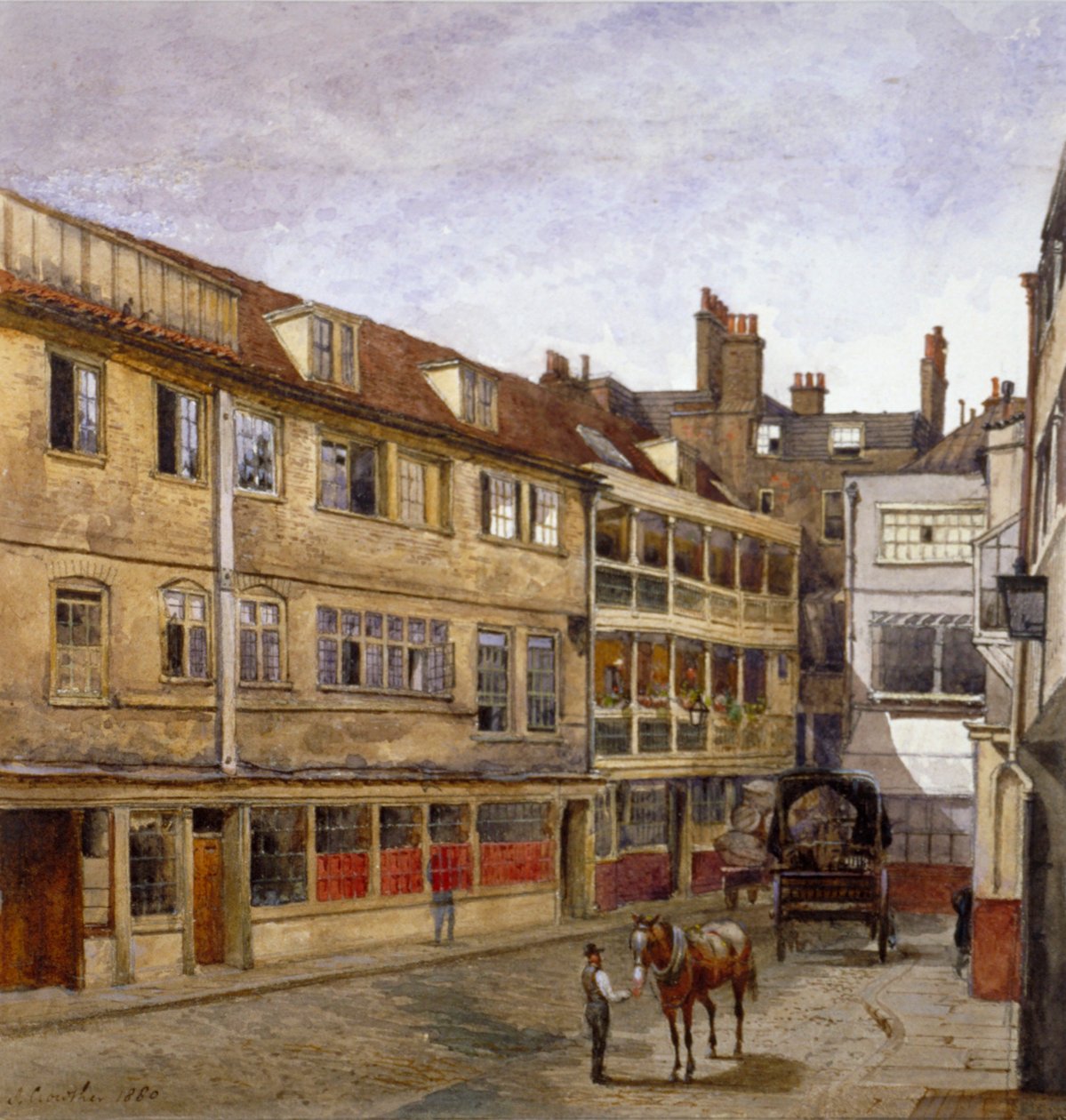 The George Inn, Borough High Street, Southwark, London, 1880 alkotó: John Crowther