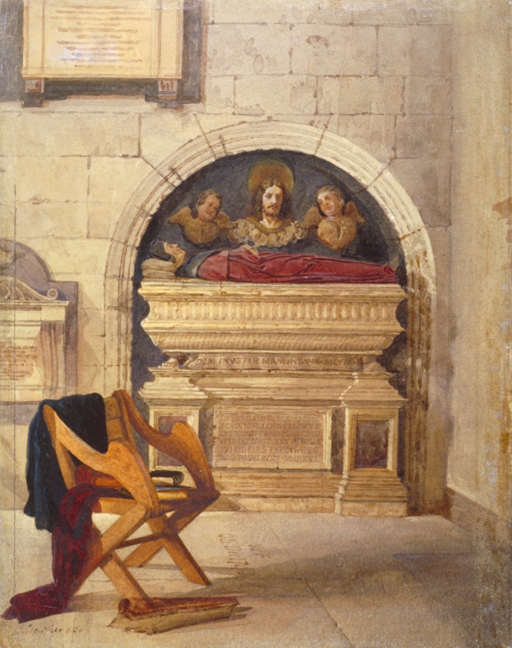 Dr. John Yonge sírja, Rolls Chapel, Chancery Lane, London, 1880 alkotó: John Crowther