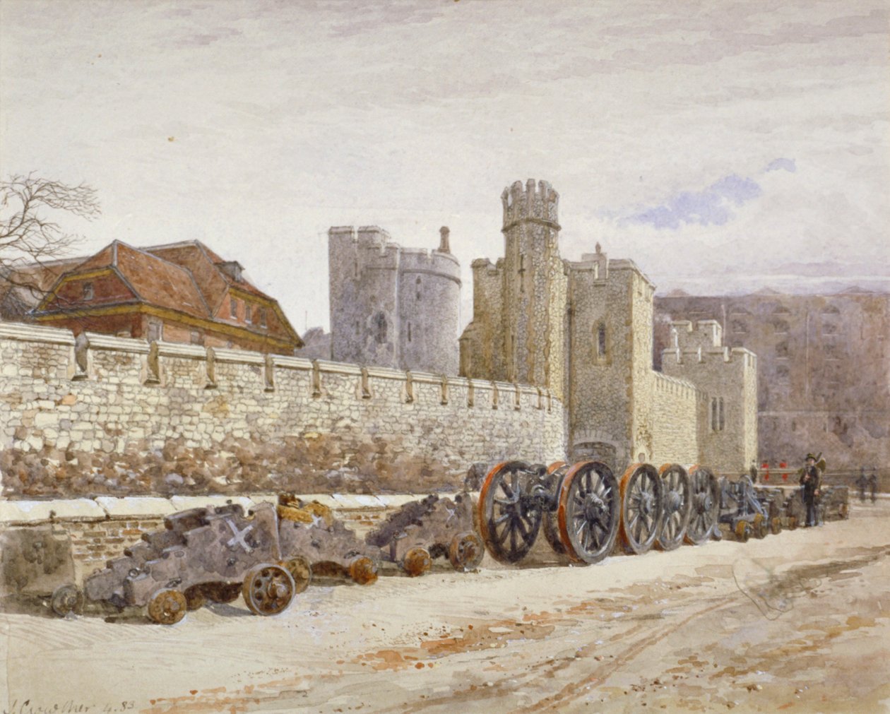 Tower of London, Stepney, London, 1883 alkotó: John Crowther