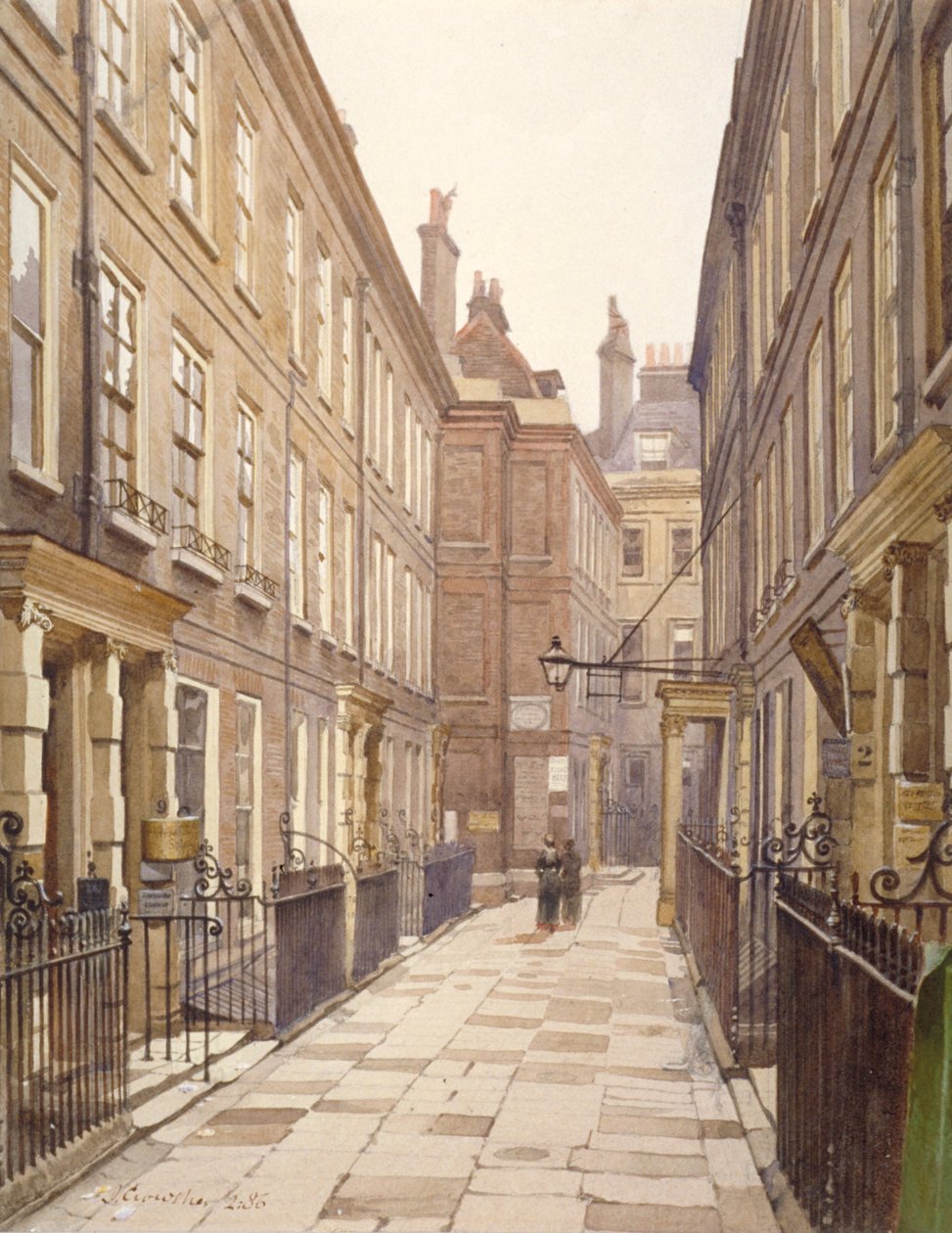 Catherine Court kilátása, Tower Hill, London, kelet felé néz, 1886 alkotó: John Crowther