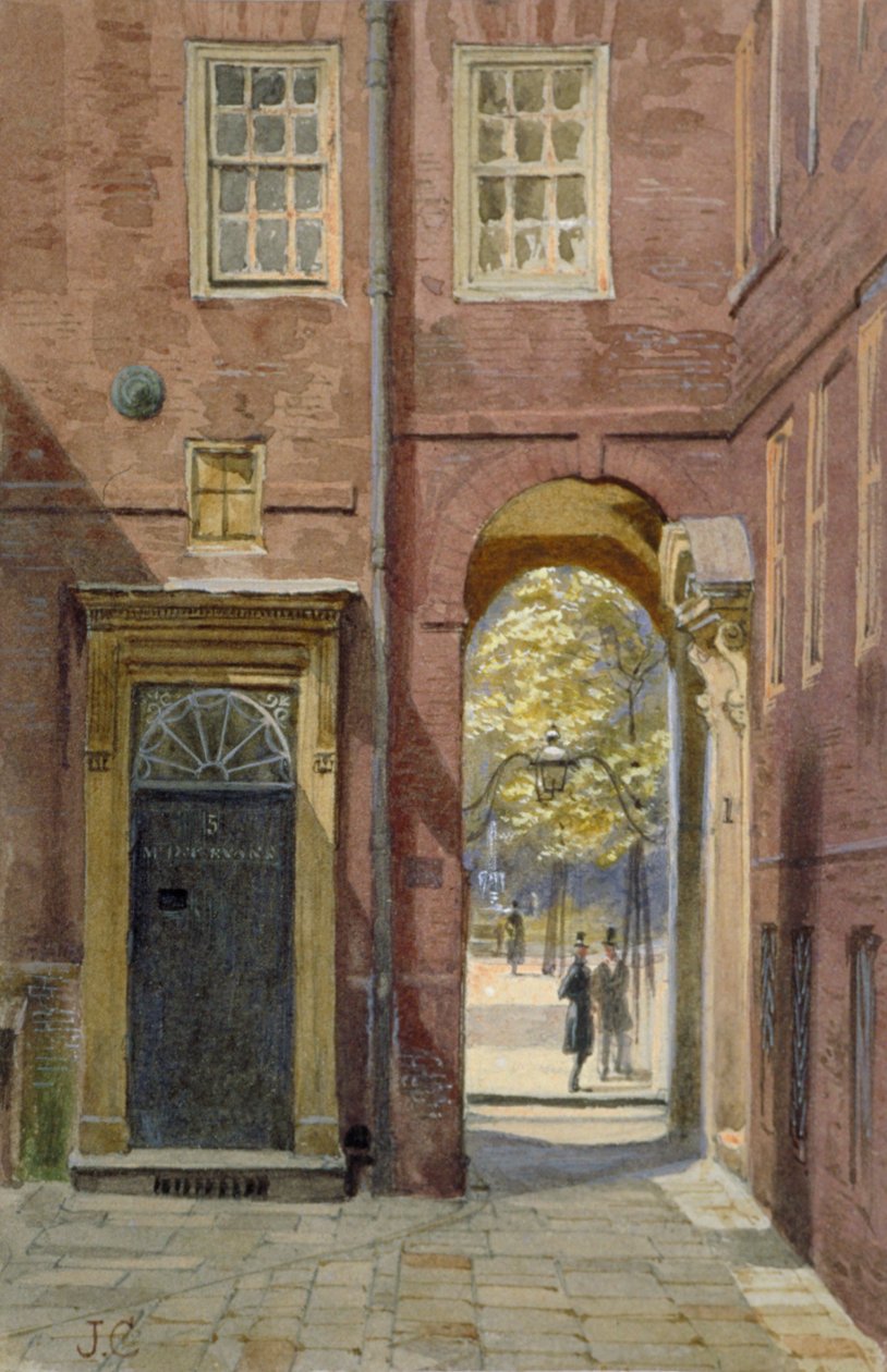 Kilátás az Elm Courtra, a Middle Temple felé néző belső templomra, London, c1880 alkotó: John Crowther