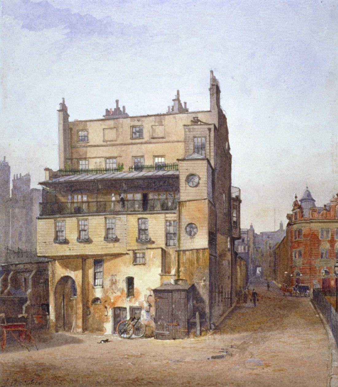 Kilátás egy házra, Cecil Street, Westminster, London, 1882 alkotó: John Crowther