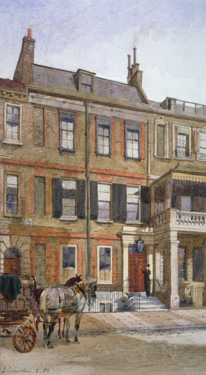 Kilátás a Cheyne Row 24. számra, Chelsea, London, 1882 alkotó: John Crowther
