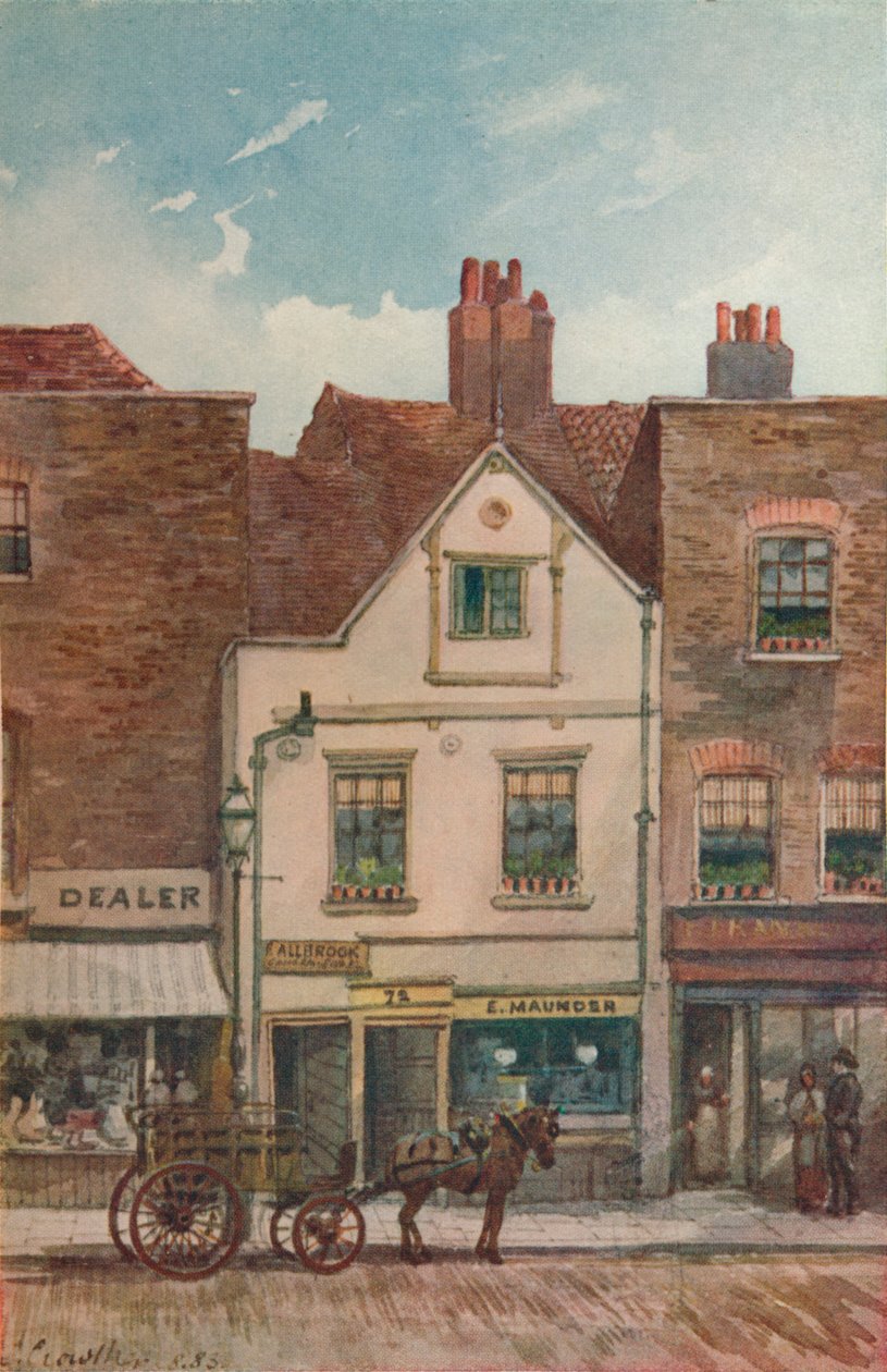 Kilátás a 72. számú Cheyne Walk-ra, Chelsea, London, 1883 alkotó: John Crowther