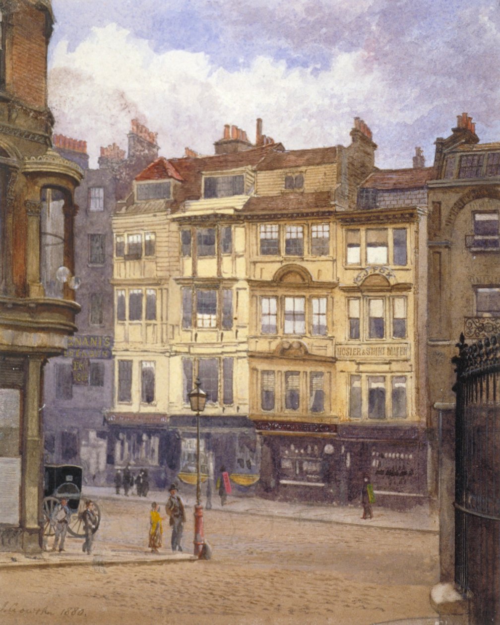 Kilátás a 164-165 Strand-re, Westminster, London, 1880 alkotó: John Crowther