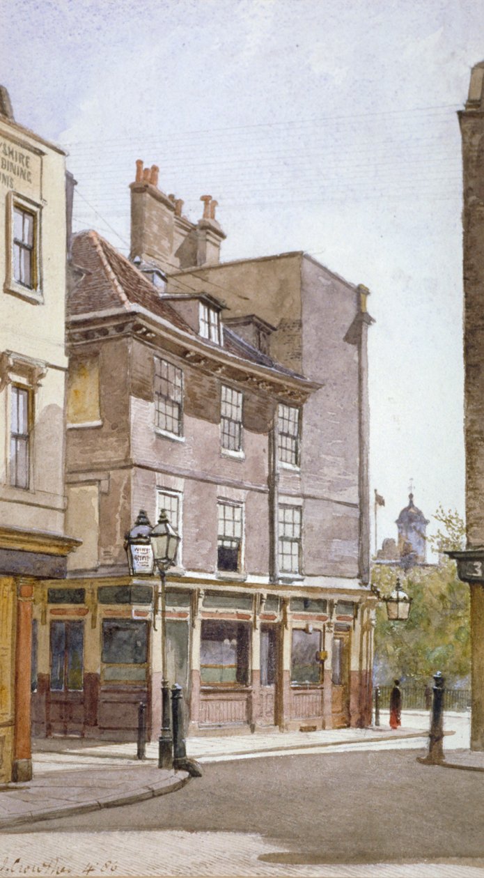 Kilátás a Crooked Billet Innre, King Street, Stepney, London, 1886 alkotó: John Crowther