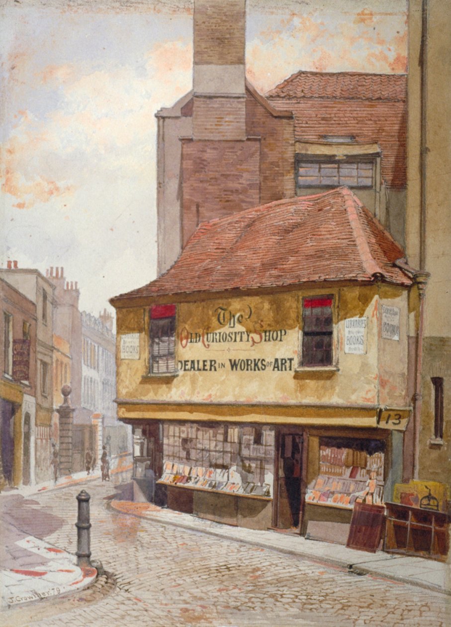 Kilátás az Old Curiosity Shopra, Portsmouth Street, Westminster, London, 1879 alkotó: John Crowther
