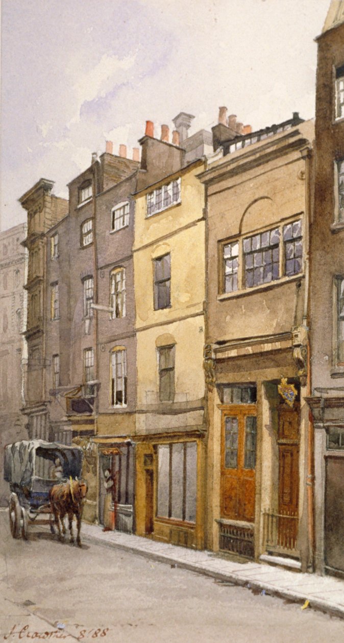 Kilátás a plébánia hivatali termére, Silver Street, London, 1888 alkotó: John Crowther