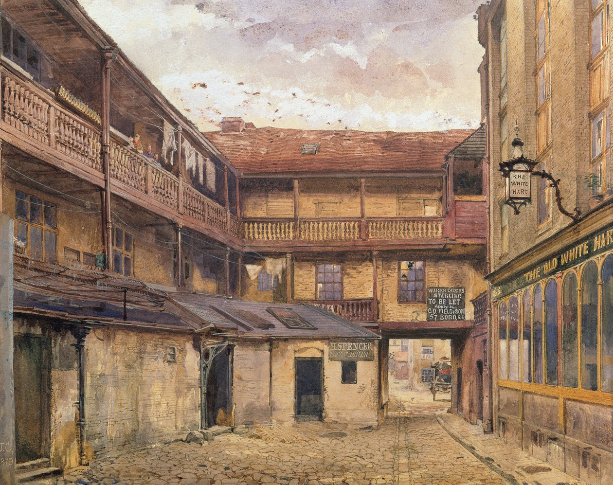 White Hart Inn, Southwark, 1879 alkotó: John Crowther