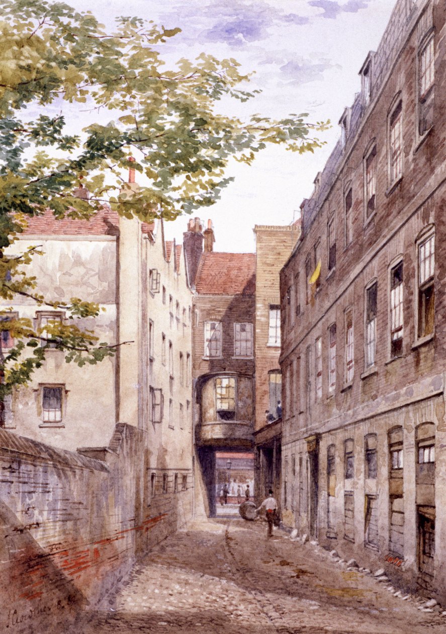 White Horse Inn, Fetter Lane, London, 1882 alkotó: John Crowther
