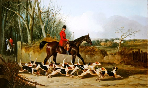 Croxteth Harriers, a Stanfield háta (olaj, vászon) alkotó: John Dalby