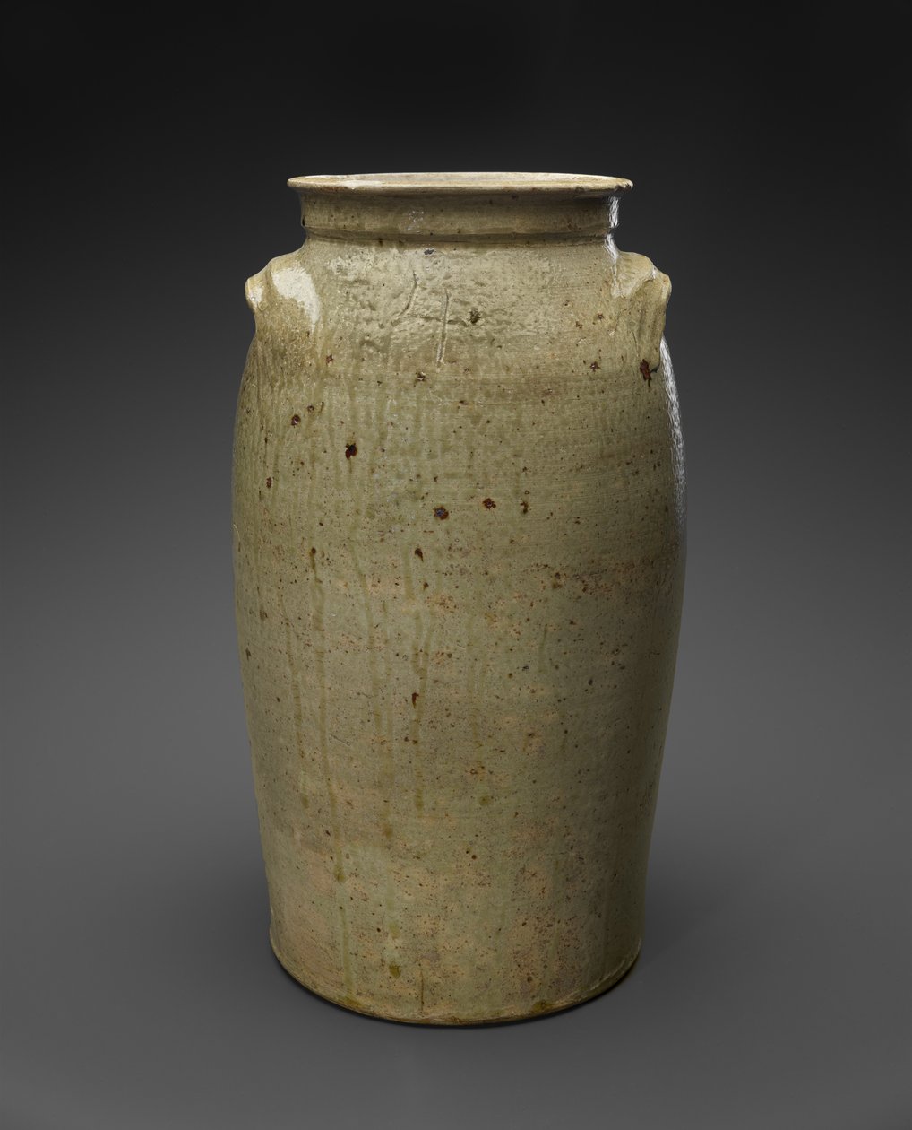 Churn, c. 1850-1883 (lúgos mázas kőedény) alkotó: John Davis (attr.to) Leopard
