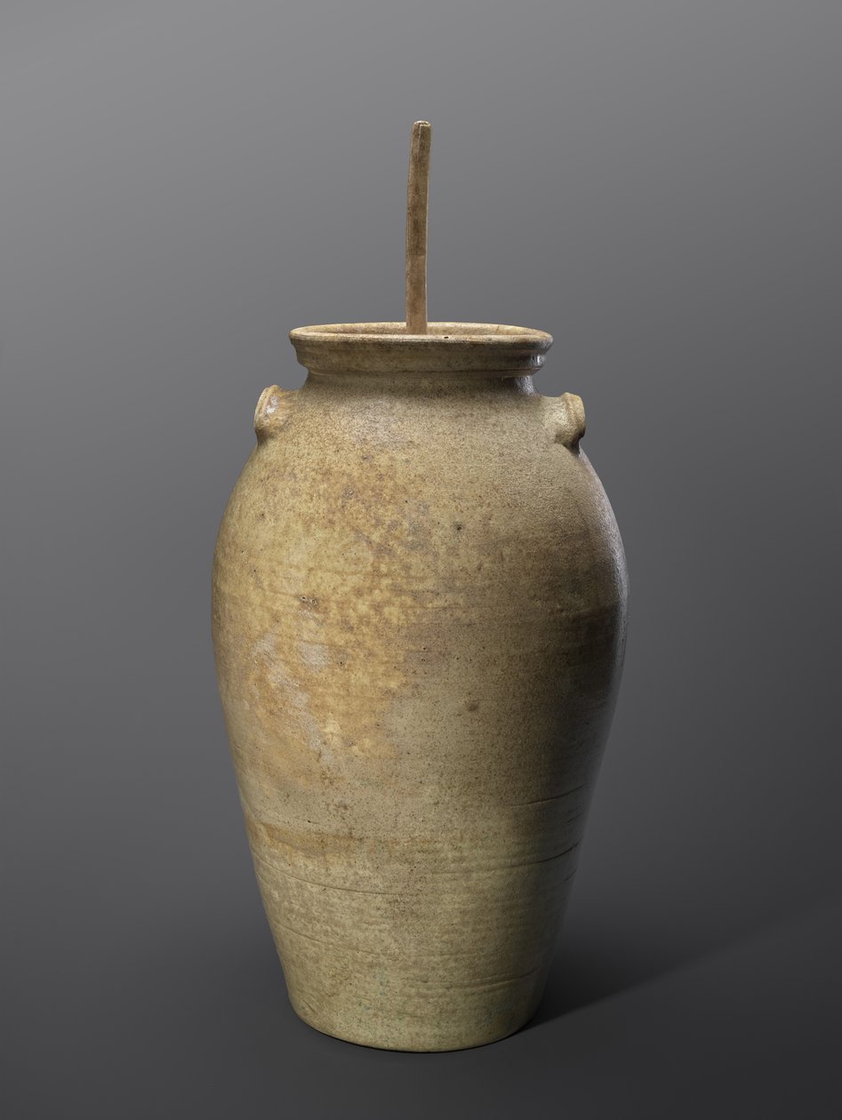 Churn, c. 1850-1883 (lúgos mázas kőedény fával) alkotó: John Davis (attr.to) Leopard