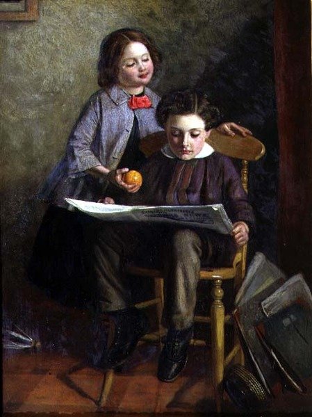 Megbékélés (olaj a panelen) alkotó: John Dawson Watson