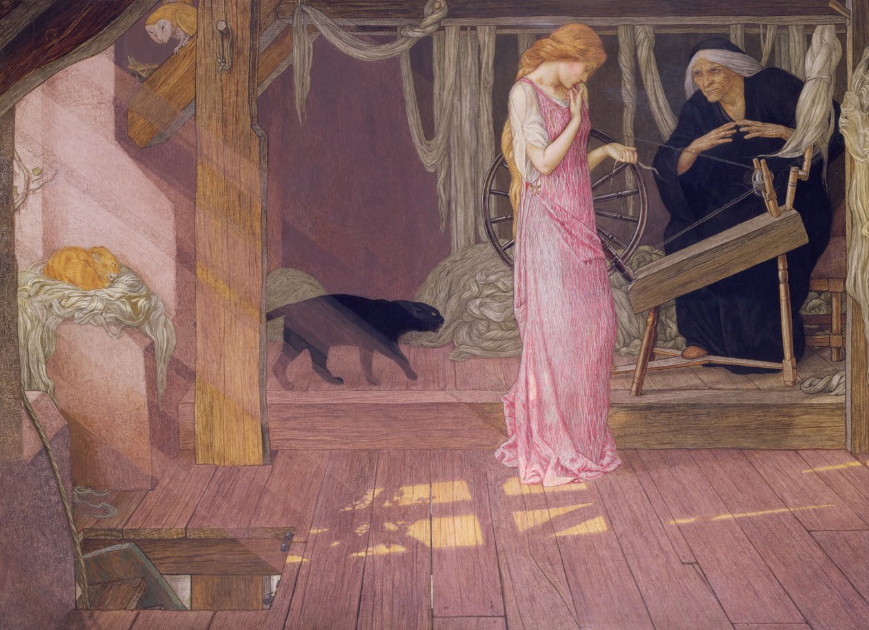 Csipkerózsika (tempera) alkotó: John Dickson Batten