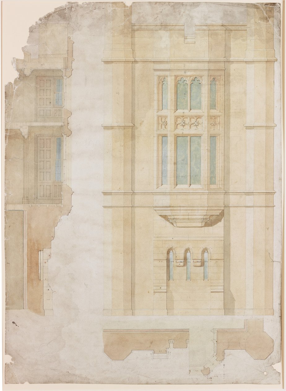 Tervezés az Oriel Windowhoz, Holme Eden (tinta) alkotó: John Dobson