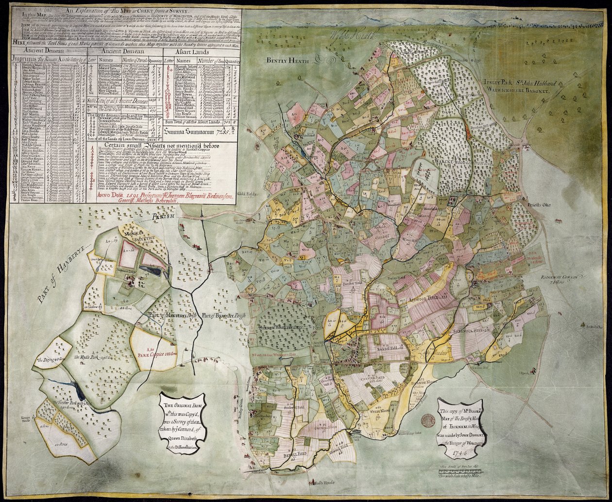 Map of the Forest and Manor of Fecknam ( Feckenham) alkotó: John Doharty