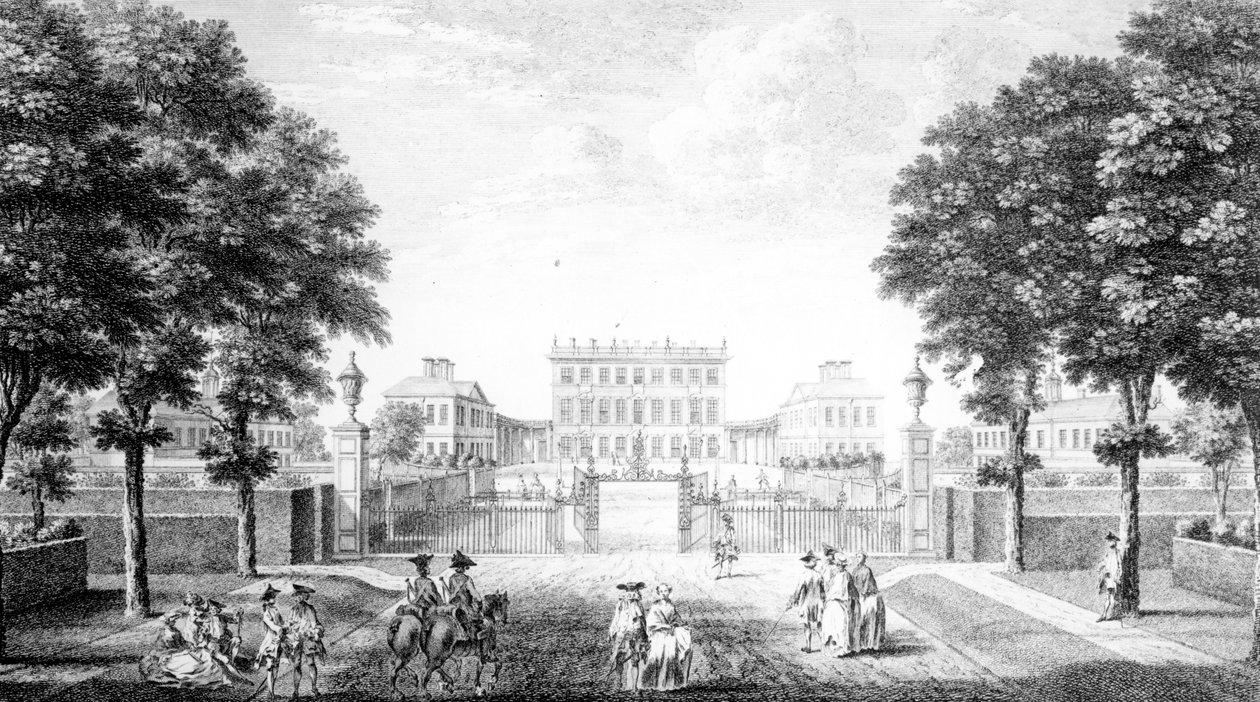 Cliveden ház a Maidenhead Bridge közelében, Bucks megyében, 1753 alkotó: John Donowell