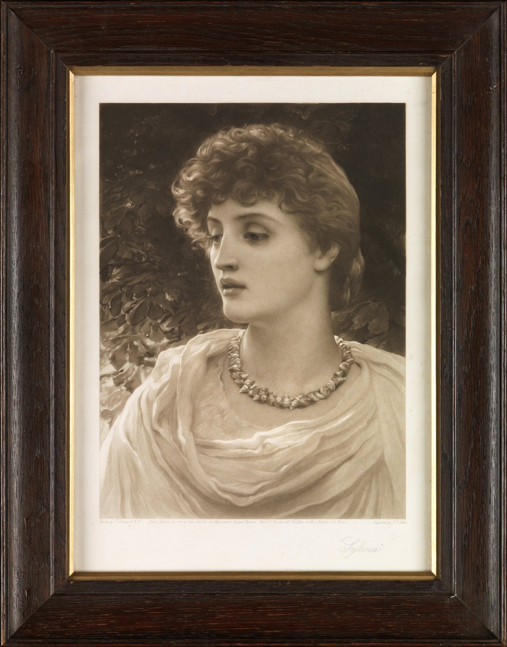 Sylvia (mezzotint) alkotó: John Douglas Miller