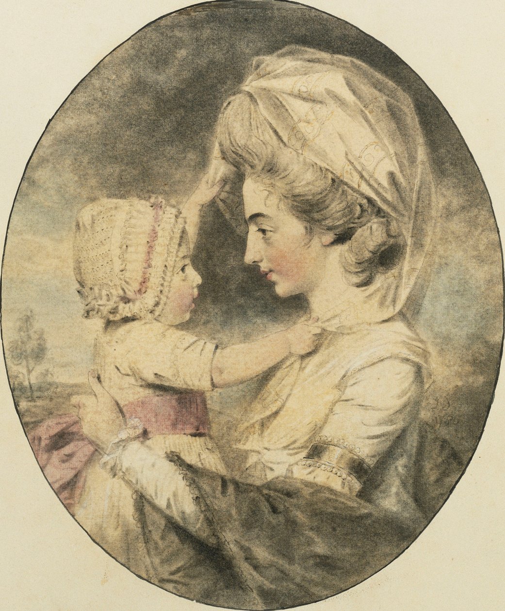 Hartop asszony és gyermeke portréja, 1780 alkotó: John Dowman