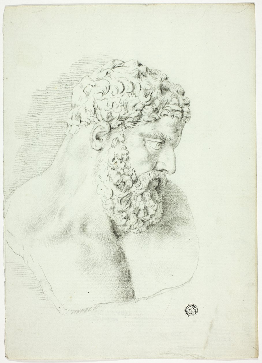 Szakállas férfi mellszobra alkotó: John Downman