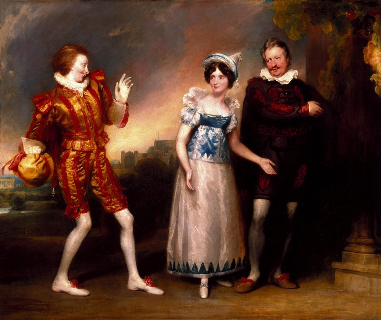 Master Page, Anne Page, és Slender John Downman, ARA által alkotó: John Downman
