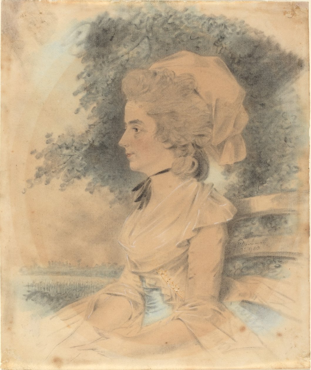 Mrs. George Mills alkotó: John Downman