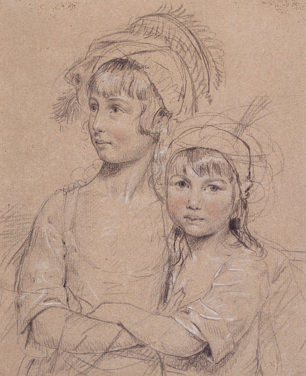 1857. sz. Rigby kisasszonyok, a norwichi Rigby úr (1747-1821) híres sebész két lánya, 1778 (kréta papíron) alkotó: John Downman