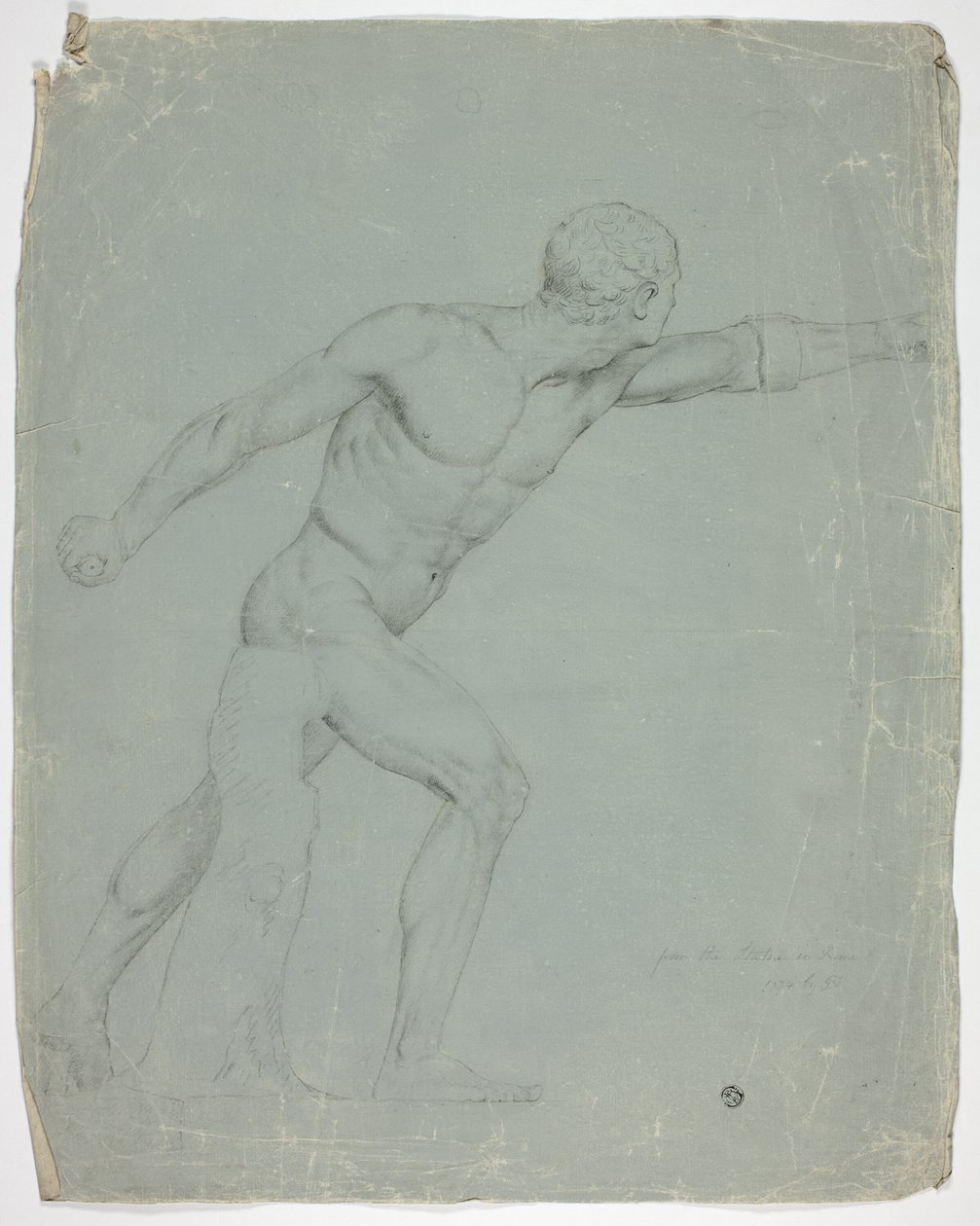 A Borghese-gladiátor a római szoborból alkotó: John Downman