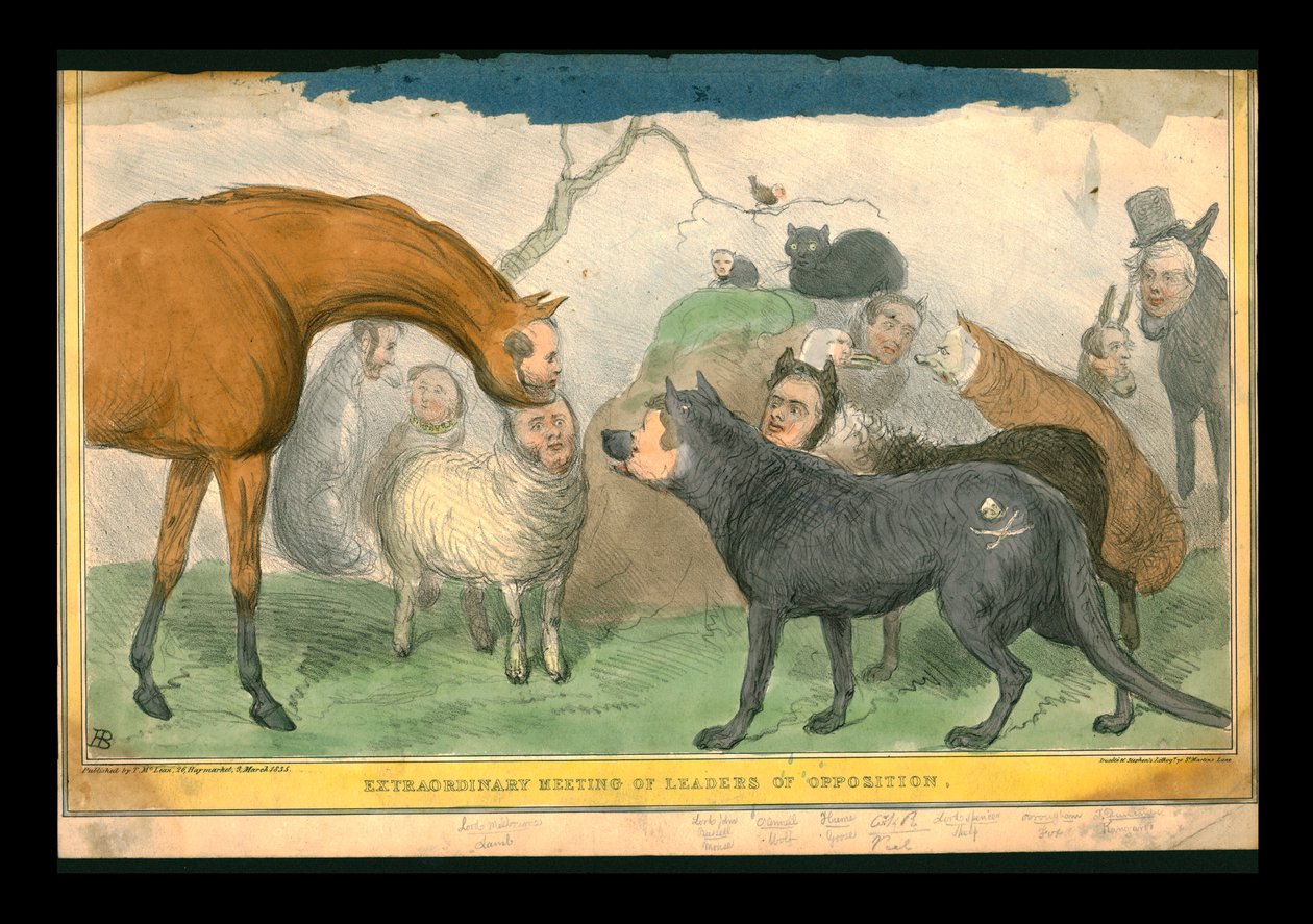 Az ellenzéki vezetők rendkívüli gyűlése., 1835. alkotó: John Doyle