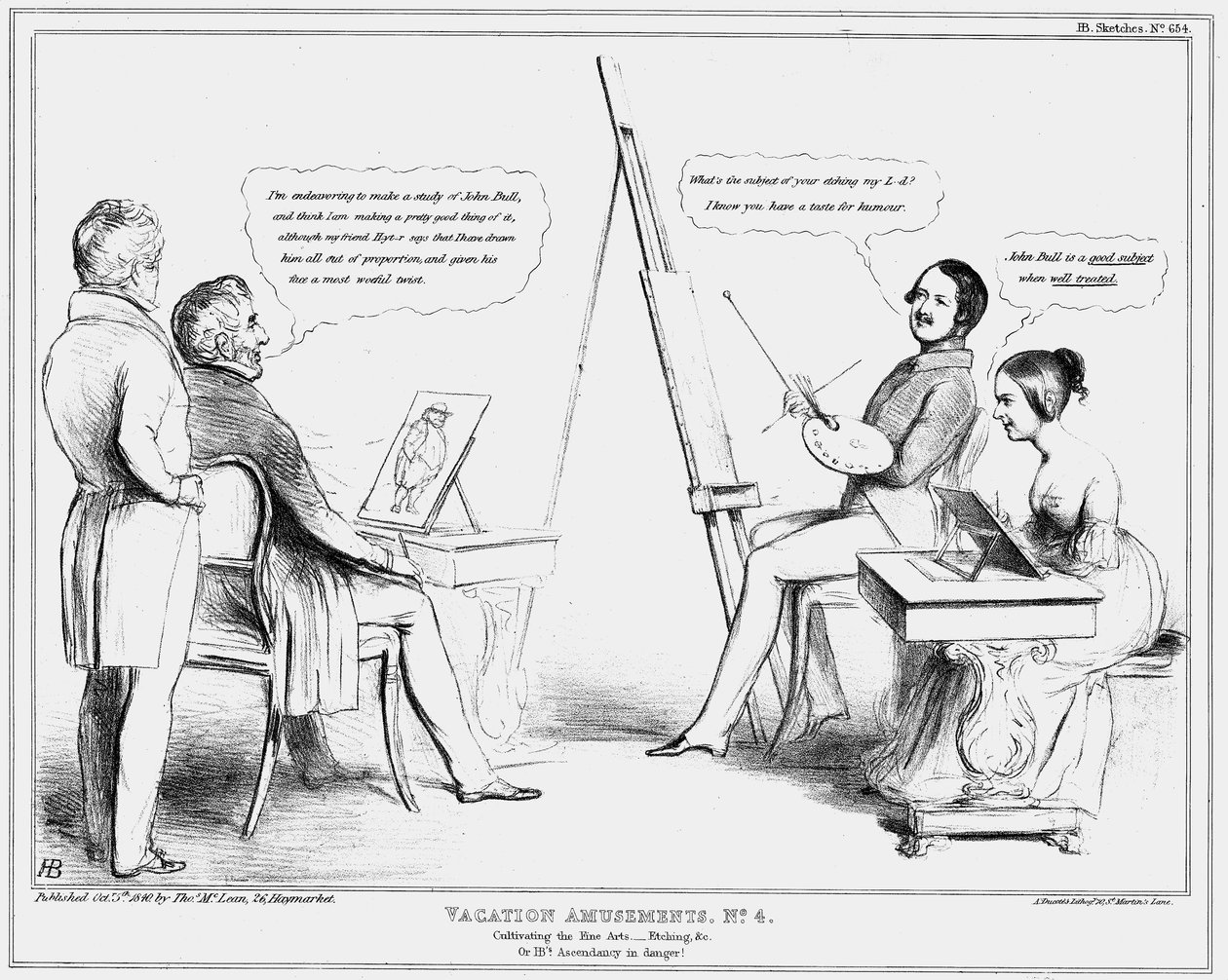 Vacation Amusements No 4, 1840 alkotó: John Doyle