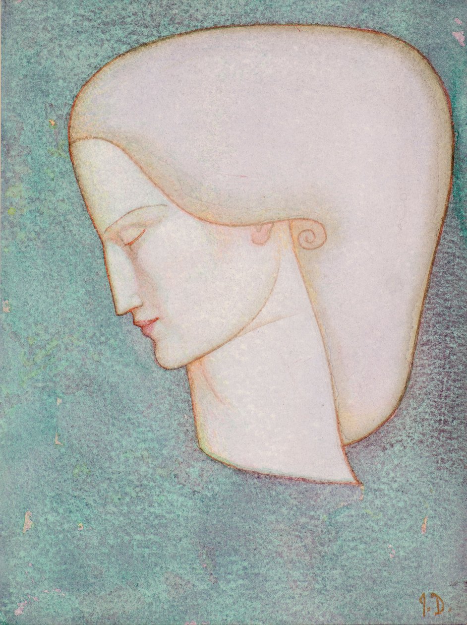 Női fej (akvarell) alkotó: John Duncan