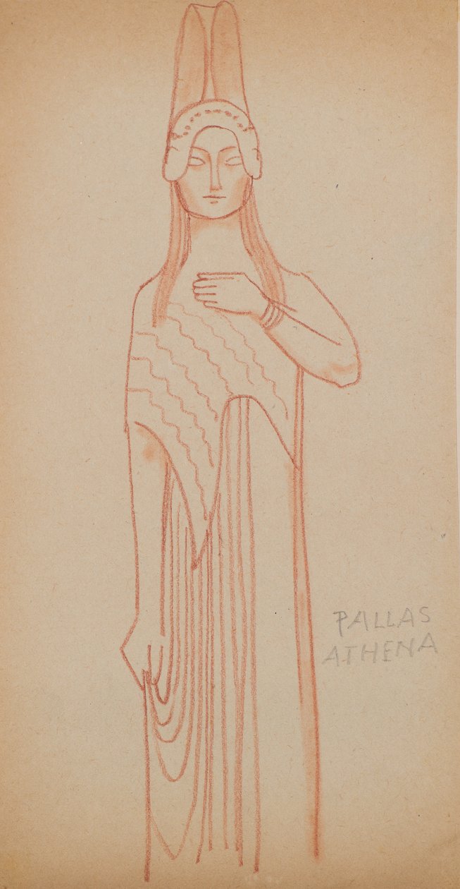 Pallas Athéné (ceruza) alkotó: John Duncan