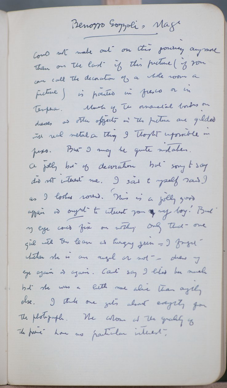 Vázlatfüzet, amely 60 vázlatot és illusztrációt, temperafestékről szóló írásokat és művészeket, köztük Botticellit tartalmaz alkotó: John Duncan