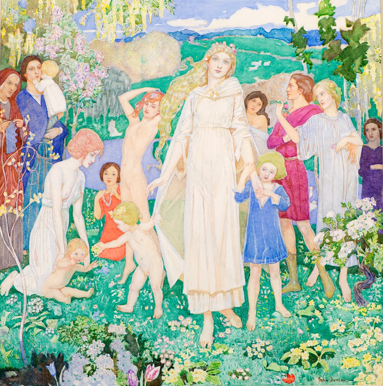 A menyasszony eljövetele, 1930 körül (akvarell) alkotó: John Duncan