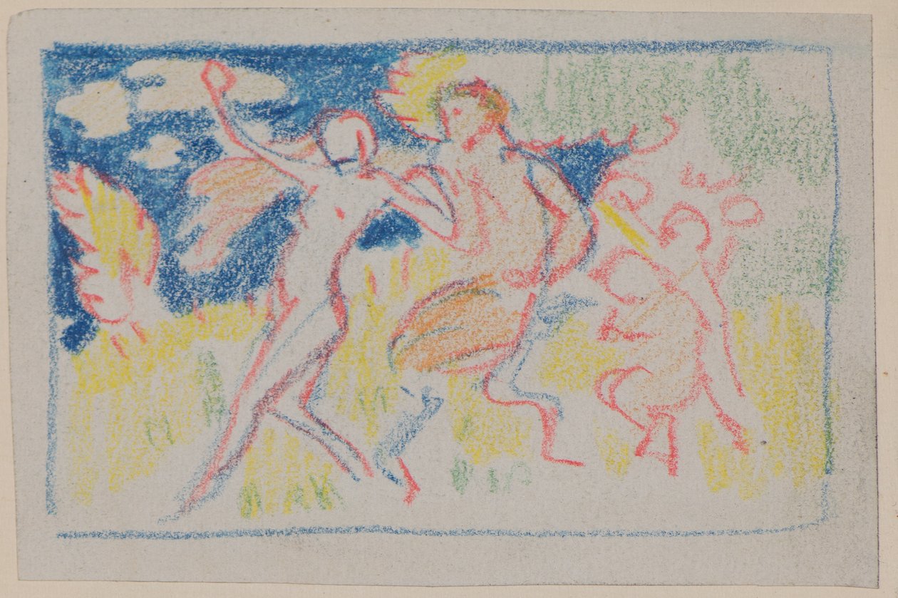 Untitled [Négy táncoló figura] (ceruza) alkotó: John Duncan