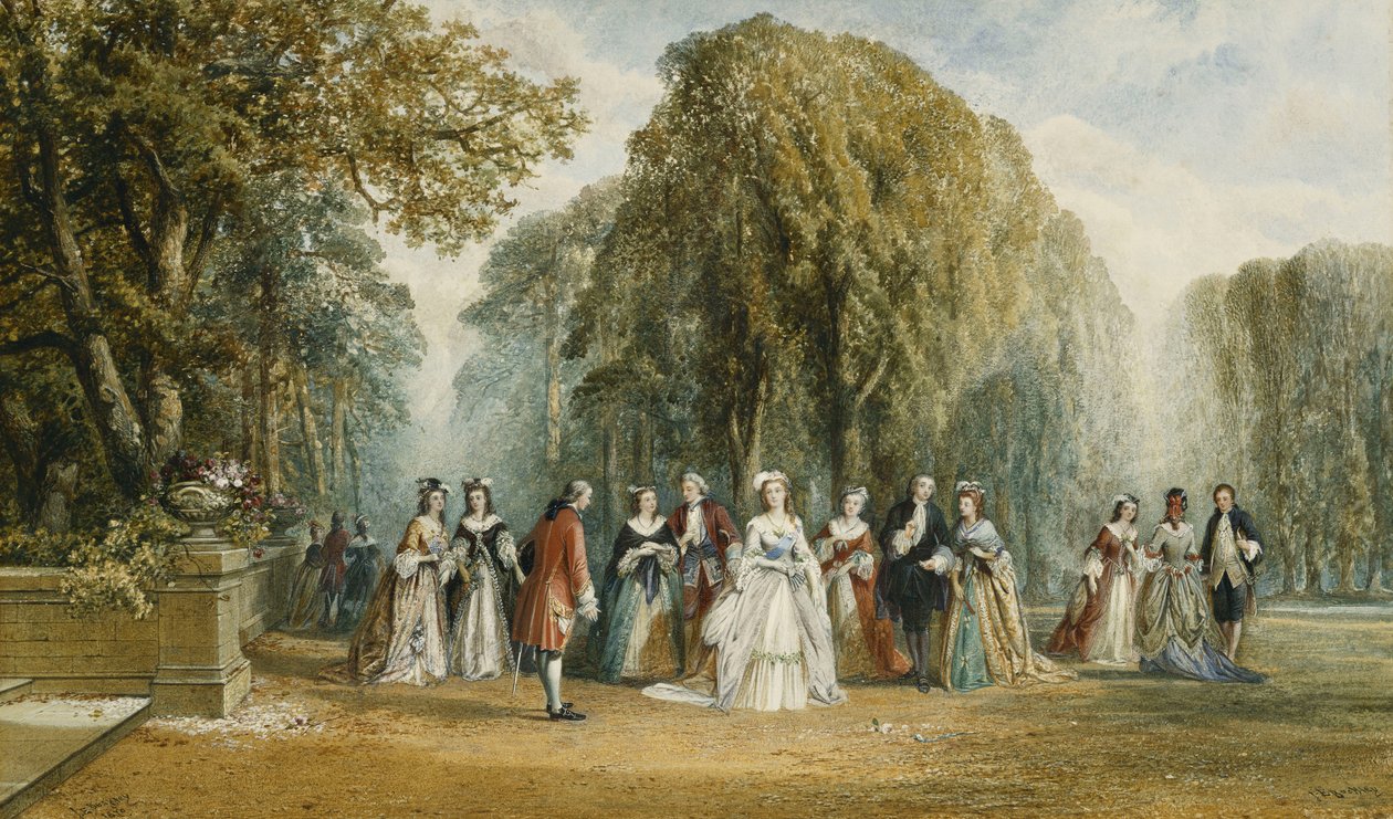 A Bevezetés: Elegáns figurák a kertben, 1870 alkotó: John Edmund Buckley