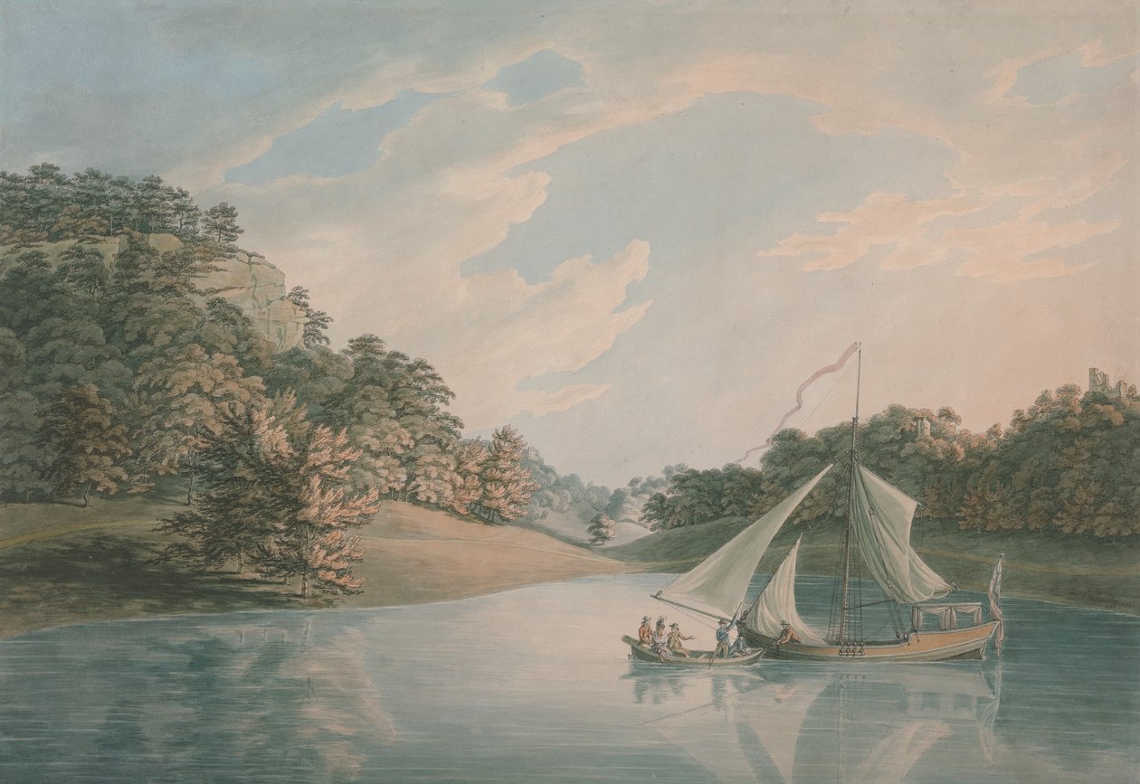 A tó, a Hawkstone Park, Shropshire alkotó: John Emes