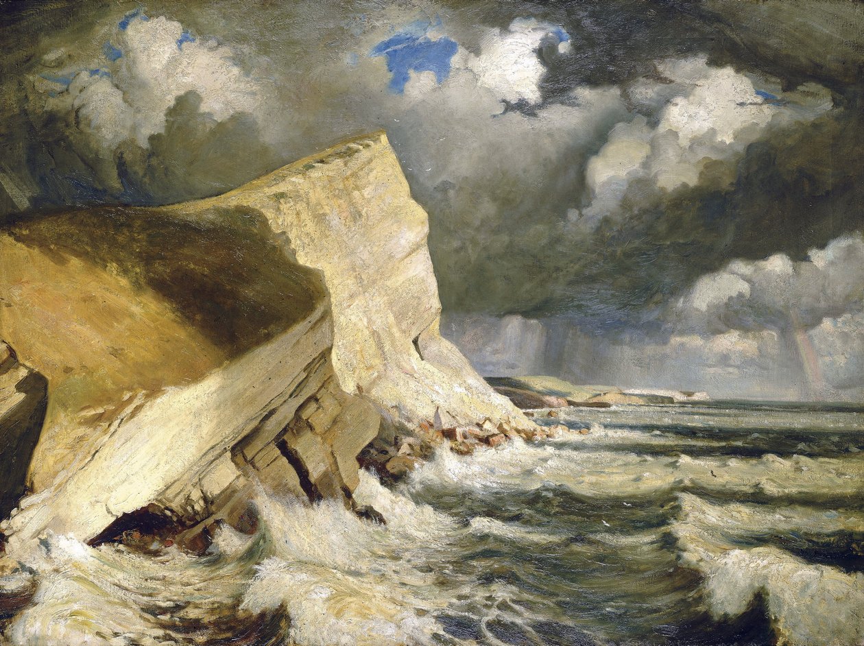 Lulworth Creek, Dorsetben (Anglia). Olaj, vászon Herbert Barnard John Everett (1876-1949) alkotása. alkotó: John Everett