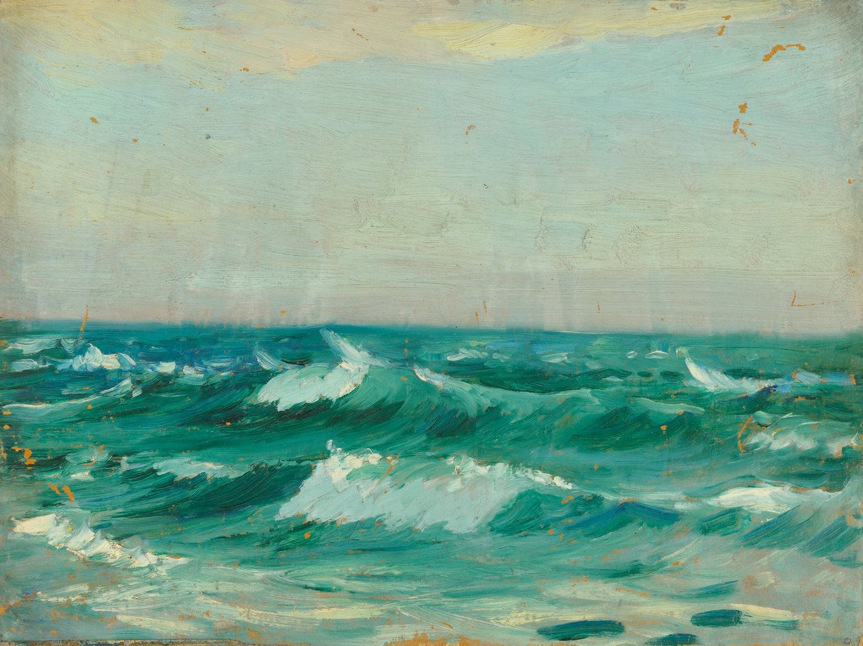Tengeri táj, 1909 körüli (olaj, cellulózkarton) alkotó: John Everett
