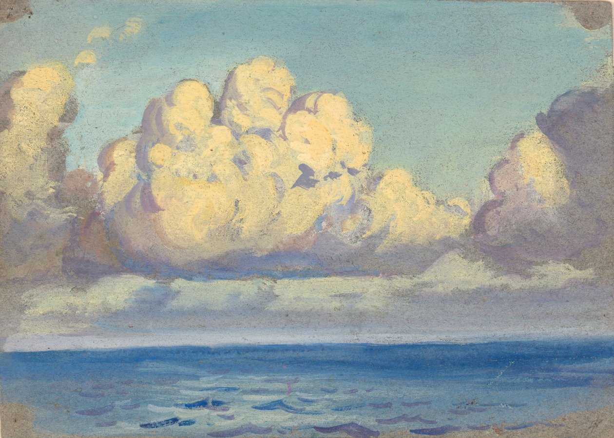 Tengeri táj, 19. század vége - 20. század közepe (akvarell, grafit, gouache, papír) alkotó: John Everett