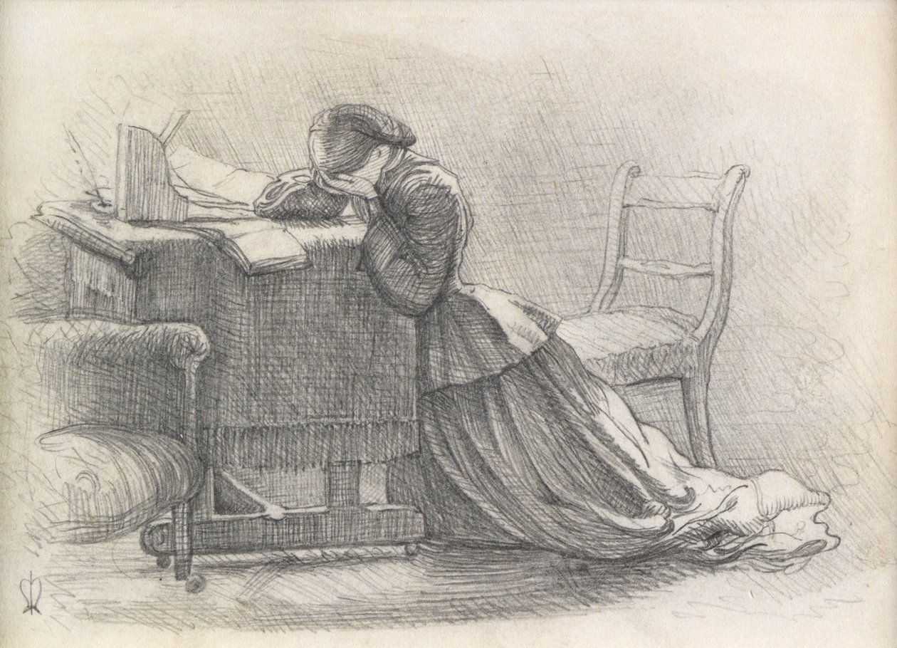 Egy feleség - Illusztráció egy vershez alkotó: John Everett Millais