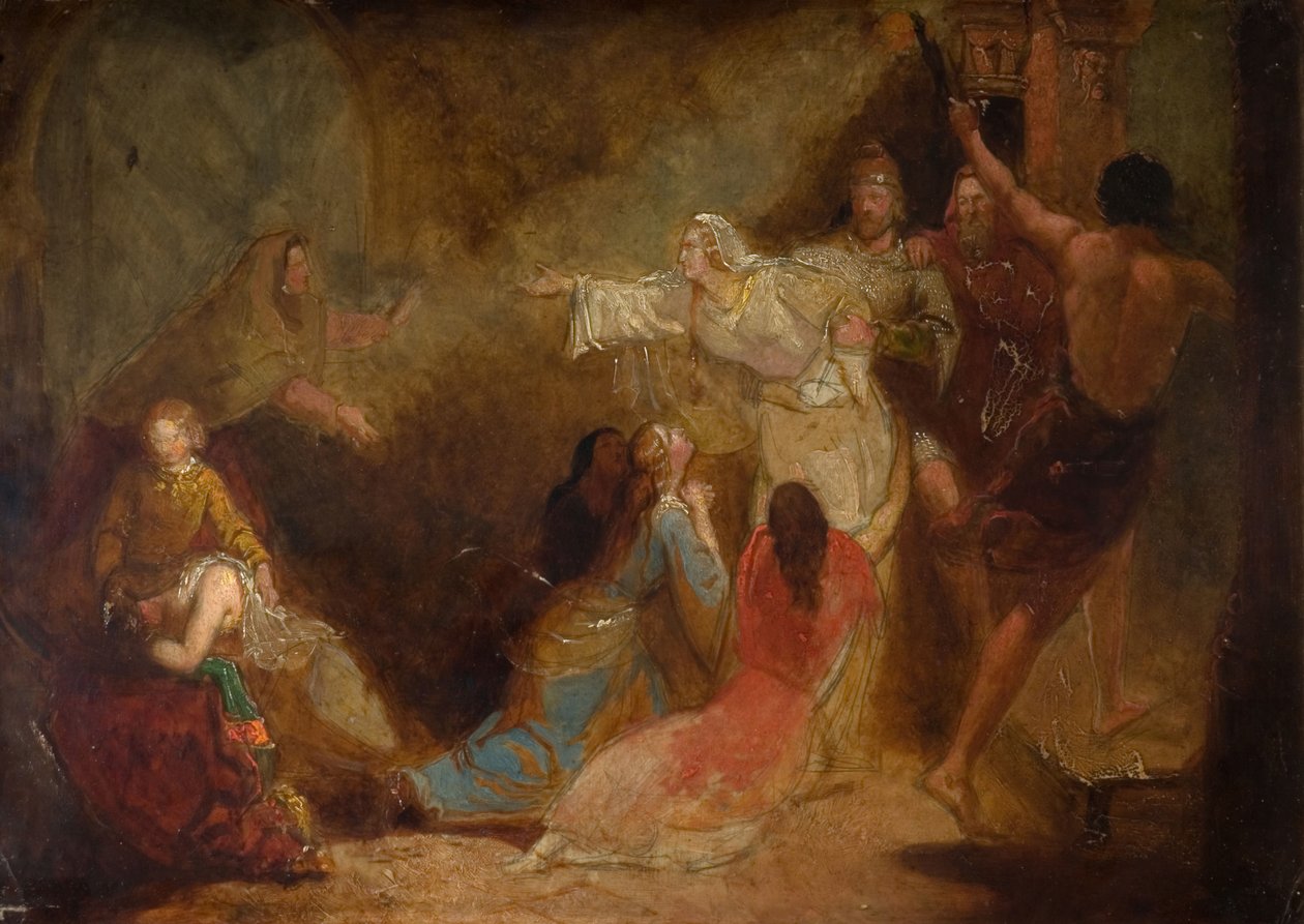 Elgivát Odo érsek parancsára lefoglalták, 1847. alkotó: John Everett Millais