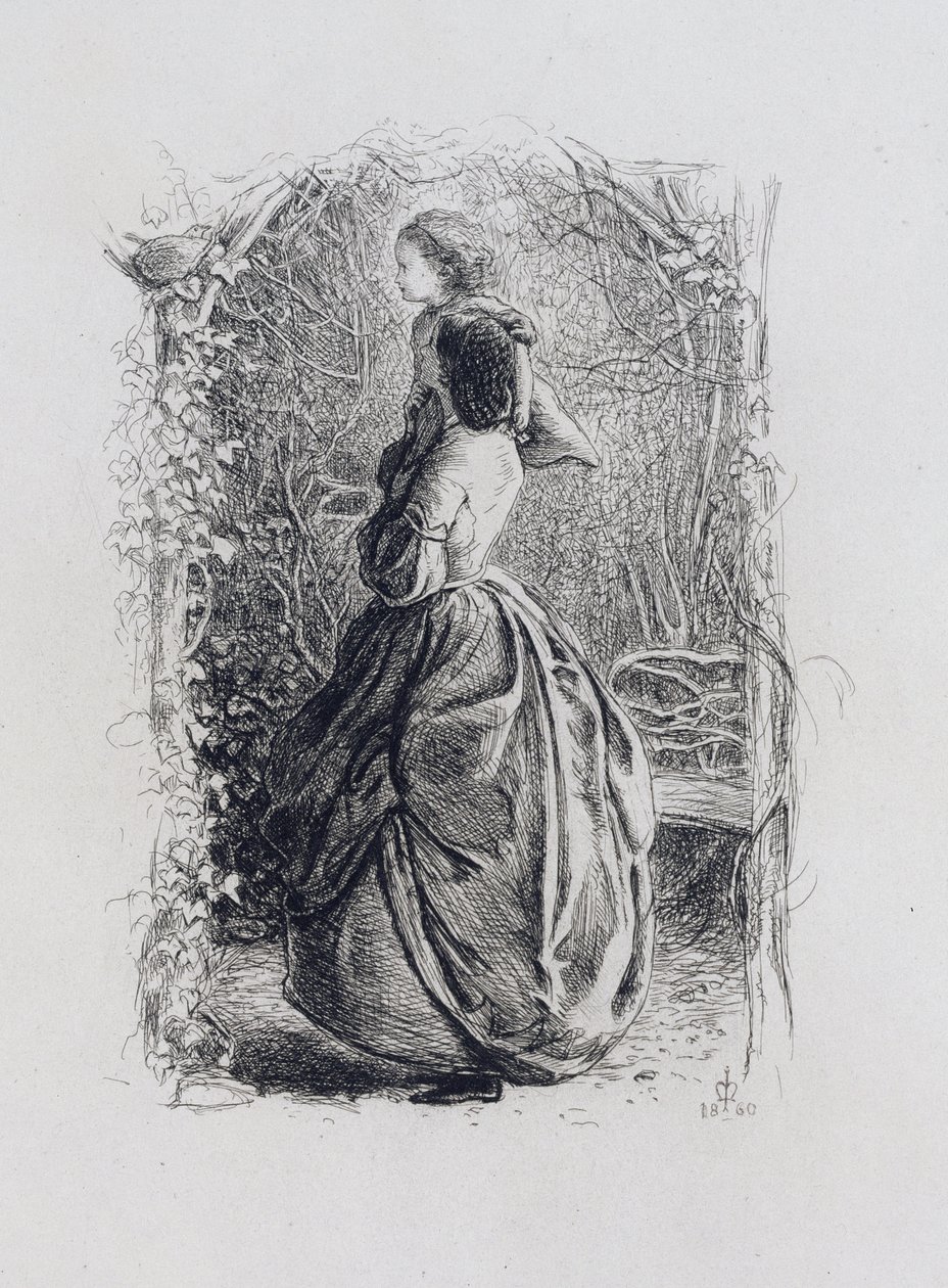 Boldog tavaszt (rézkarc papírra) alkotó: John Everett Millais