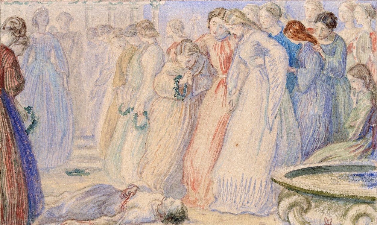 Iphis és Anaxarete, 19. század vége alkotó: John Everett Millais