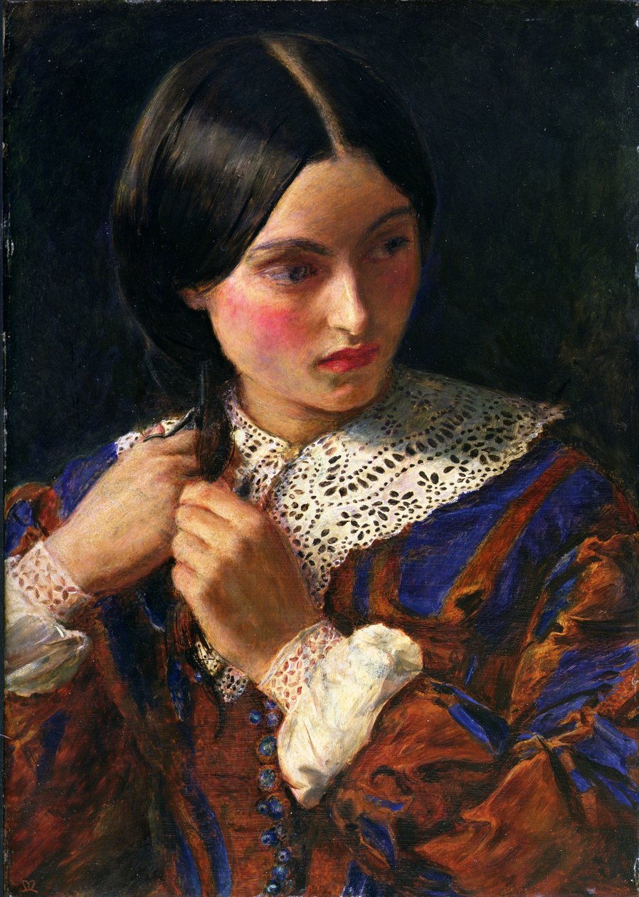 Csak egy hajtincs, 1857-58 körül (olaj a panelen) alkotó: John Everett Millais