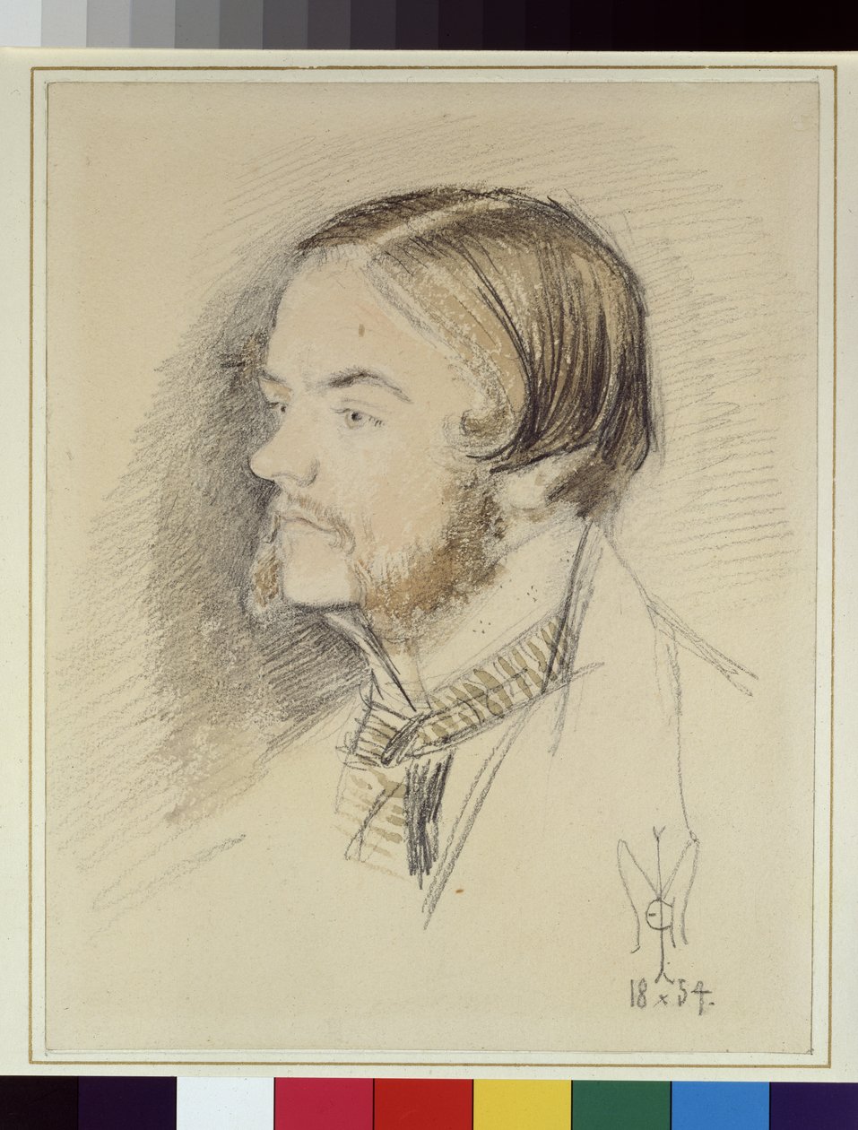 Holman Hunt portréja, 1854 (wc és ceruza papíron) alkotó: John Everett Millais
