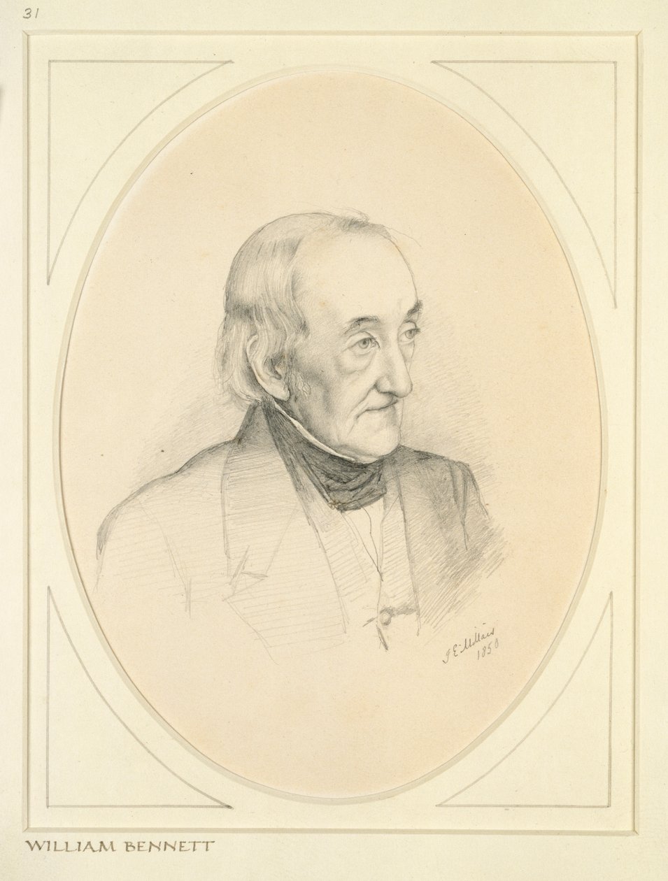 William Bennett portréja, 1850 alkotó: John Everett Millais