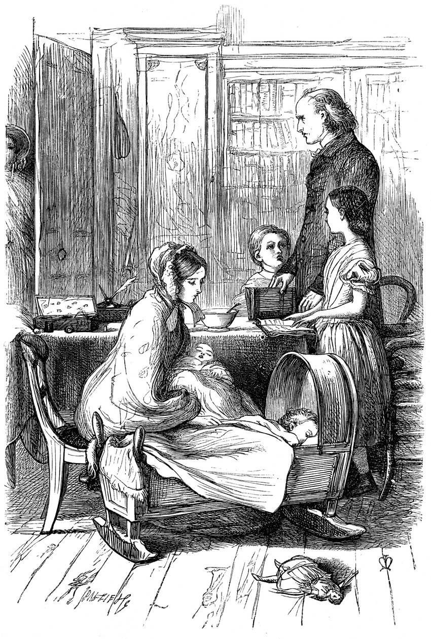 Jelenet a Framley plébánosból, Anthony Trollope, 1860. alkotó: John Everett Millais