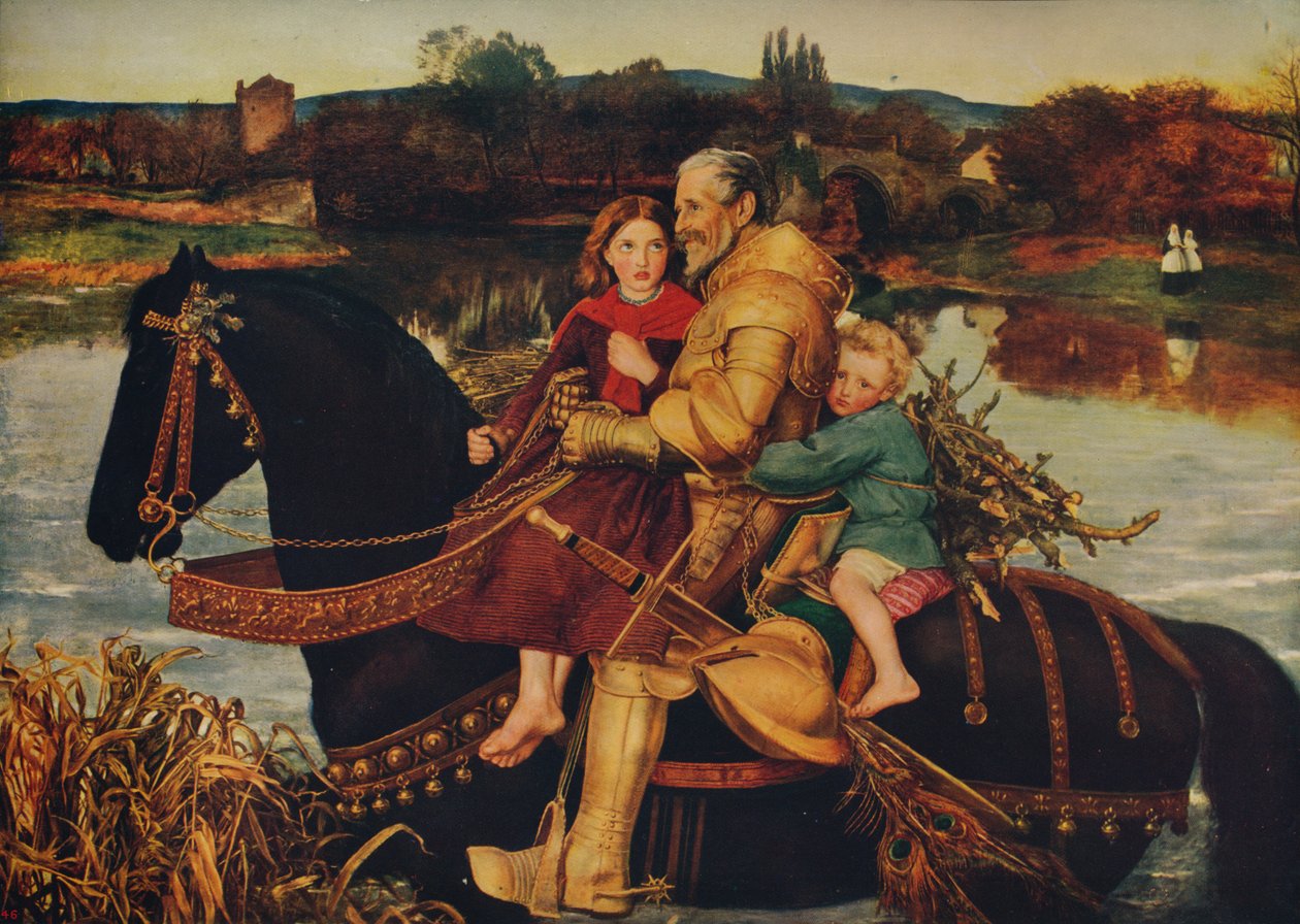 Sir Isumbras a Fordnál, 1857, c1915 alkotó: John Everett Millais
